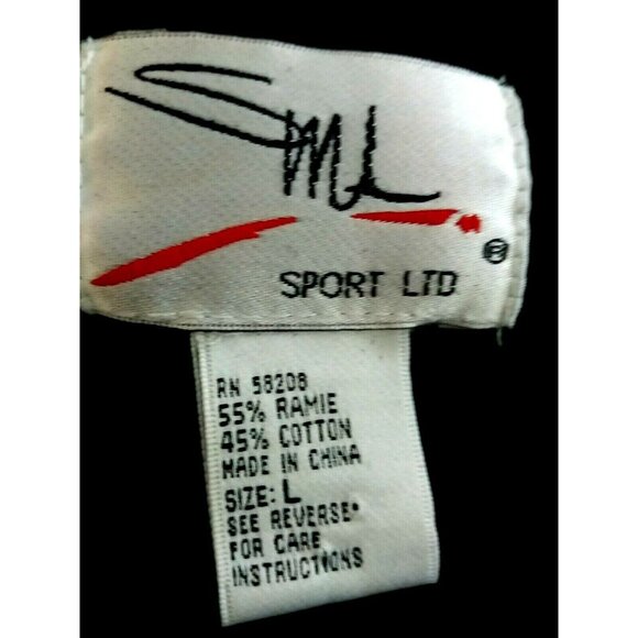 Festive Black Beaded Holiday Knit Vest Size Large Button Front Vintage - Picture 8 of 9